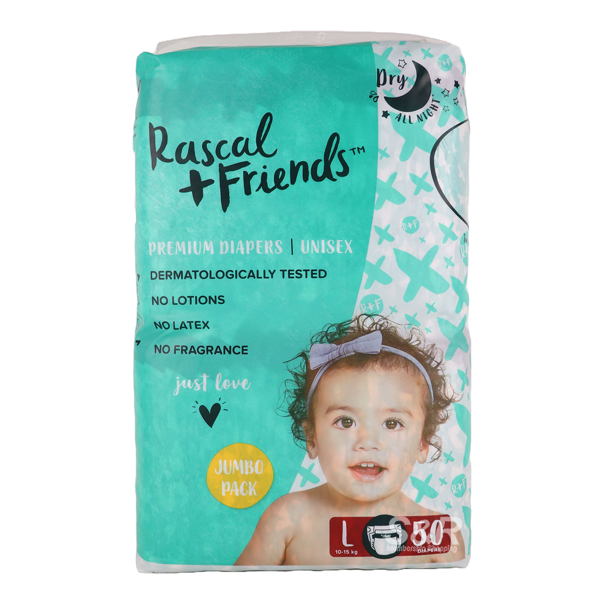 Rascal + Friends Premium Diapers Large 50pcs